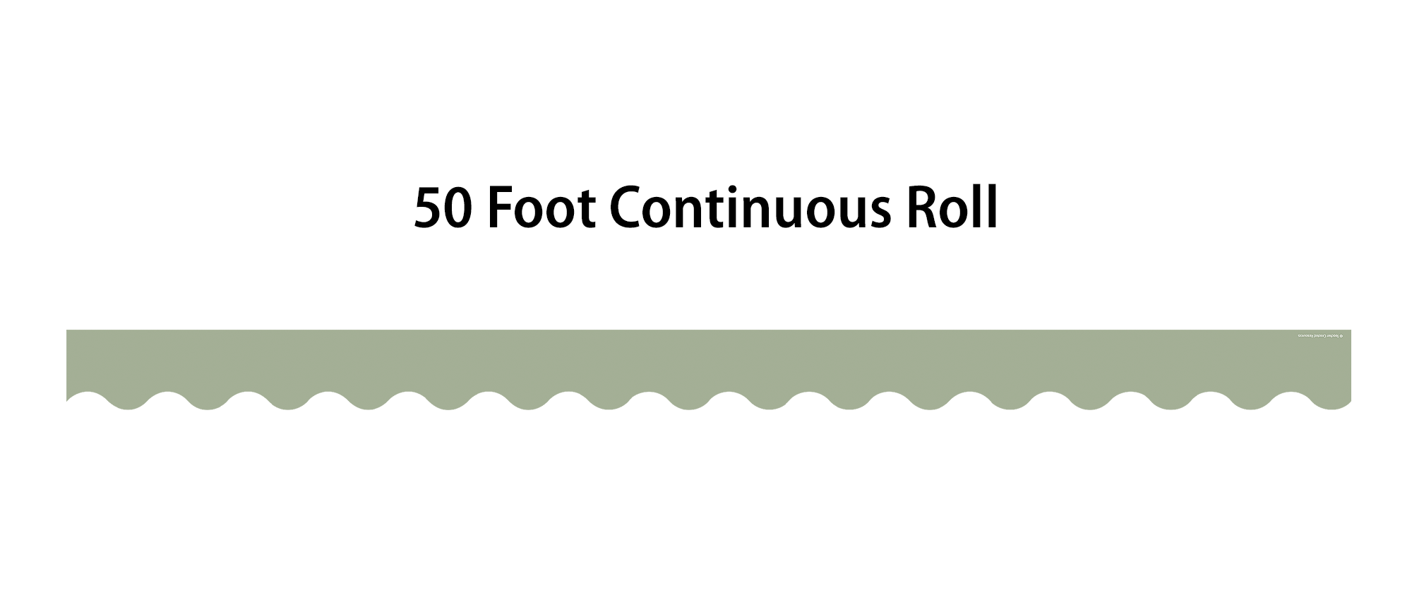 Sage Green Scalloped Rolled Border Trim