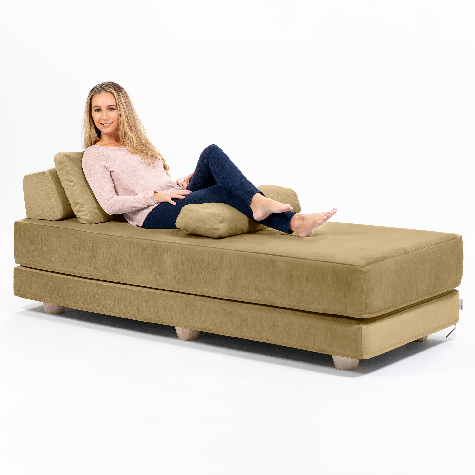 Jaxx Balshan Chaise Lounge Daybed, Camel