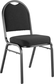 NPS® 9200 Series Premium Fabric Upholstered Stack Chair, Surface Color: Ebony Black, Frame Color: Black Sandtex