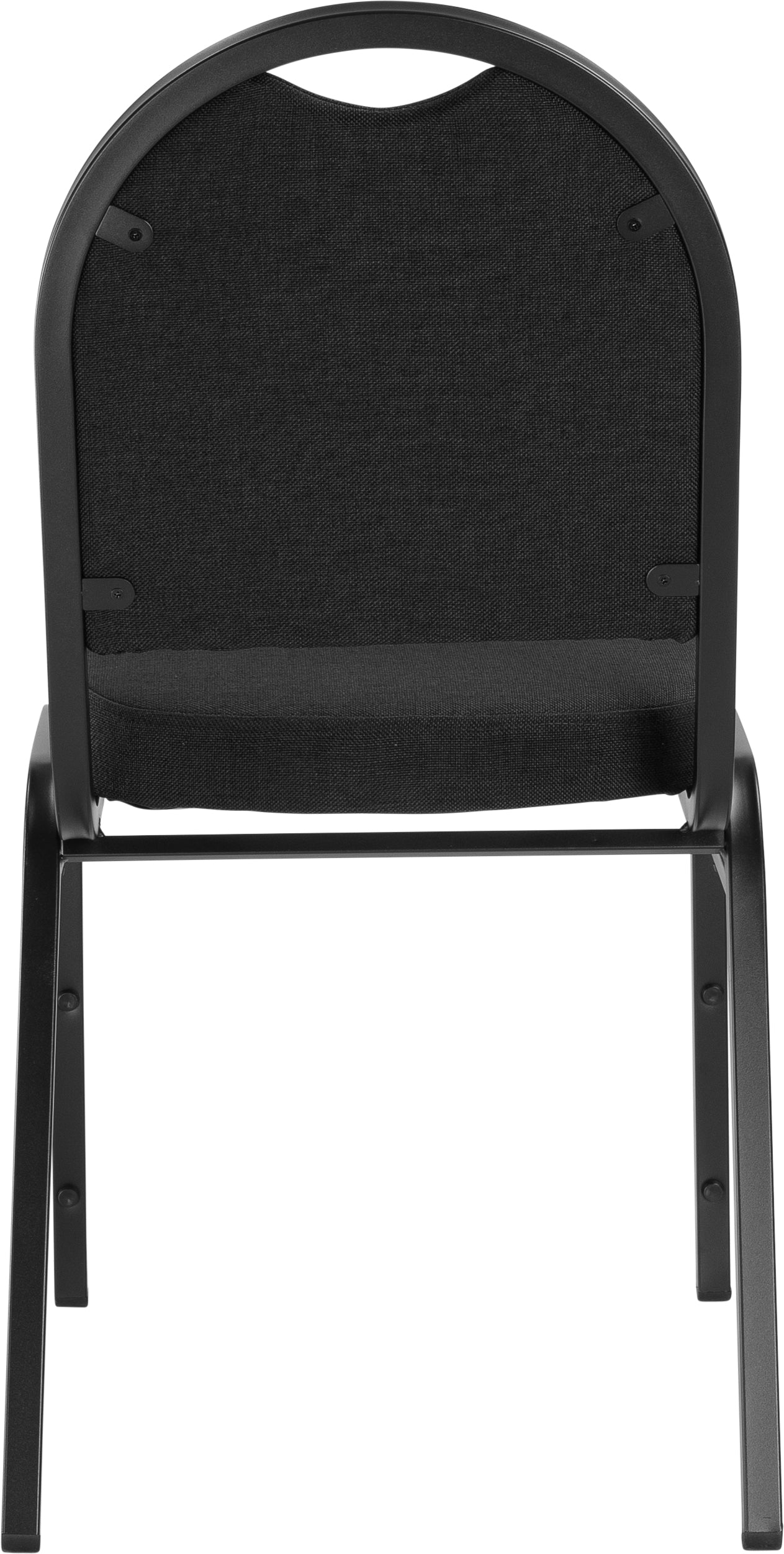 NPS® 9200 Series Premium Fabric Upholstered Stack Chair, Surface Color: Ebony Black, Frame Color: Black Sandtex