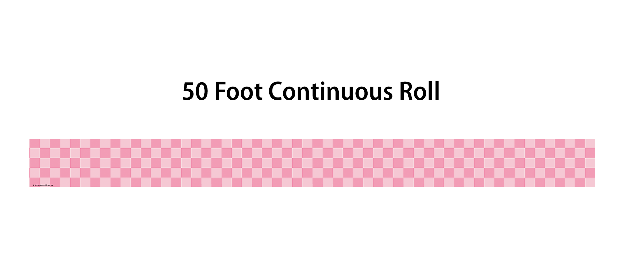Cool for School Pink Checkers Straight Rolled Border Trim