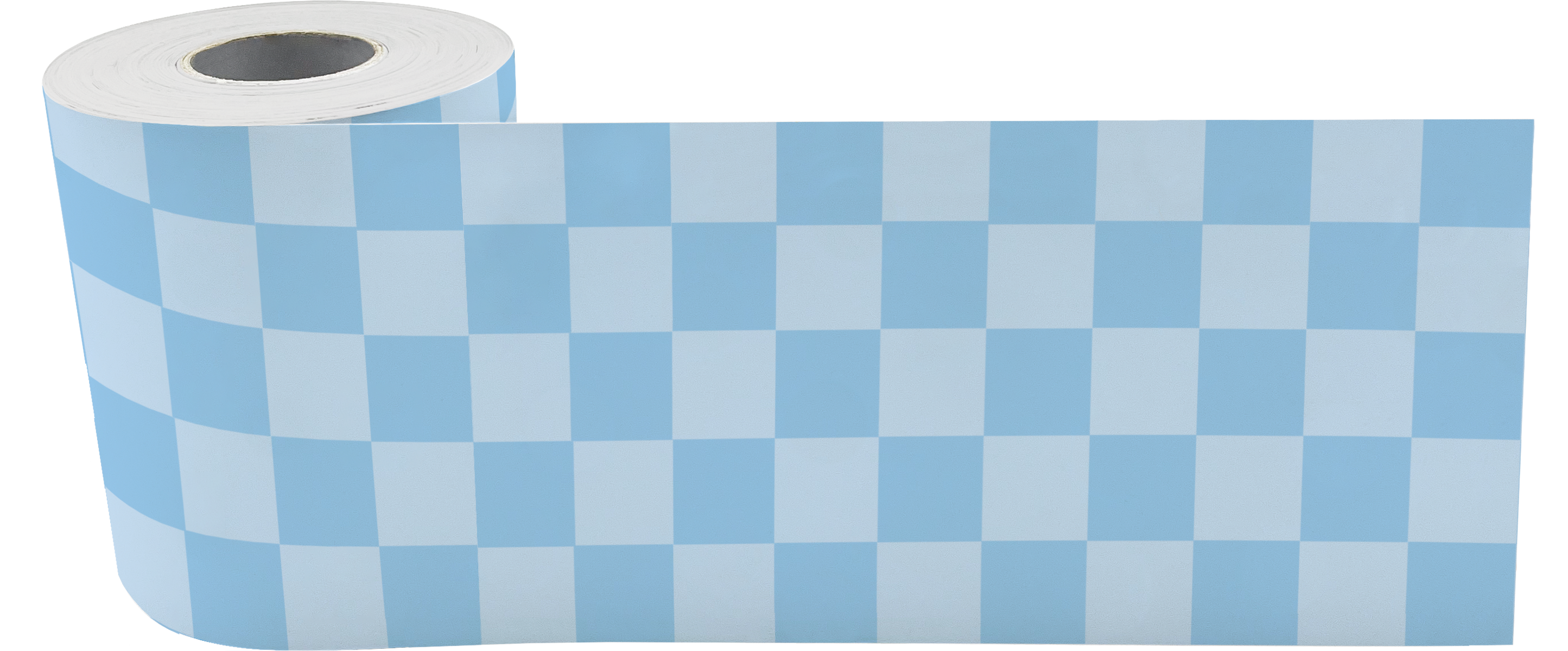 Cool for School Blue Checkers Straight Rolled Border Trim