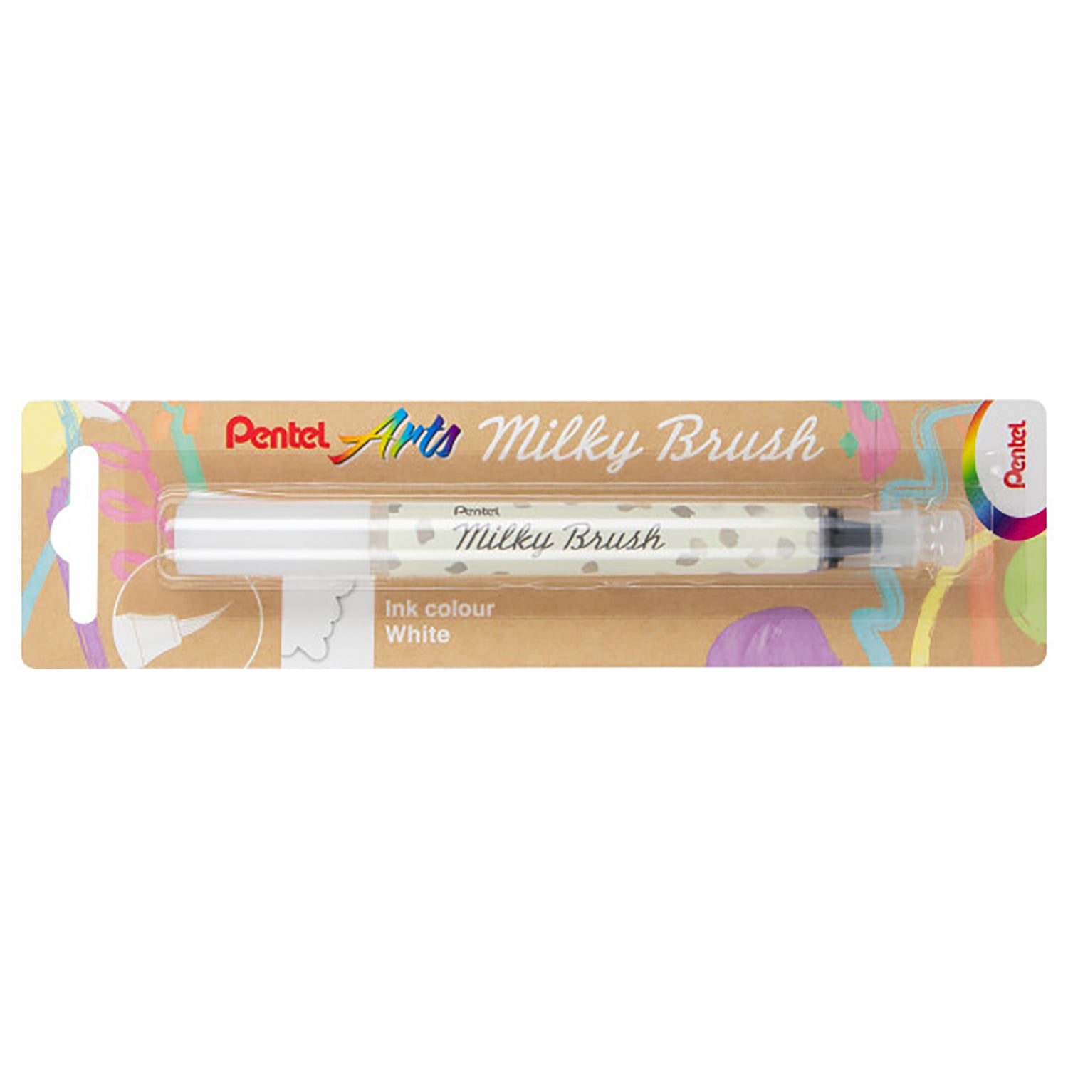 Milky Brush Pen, White Ink, 1-Pack