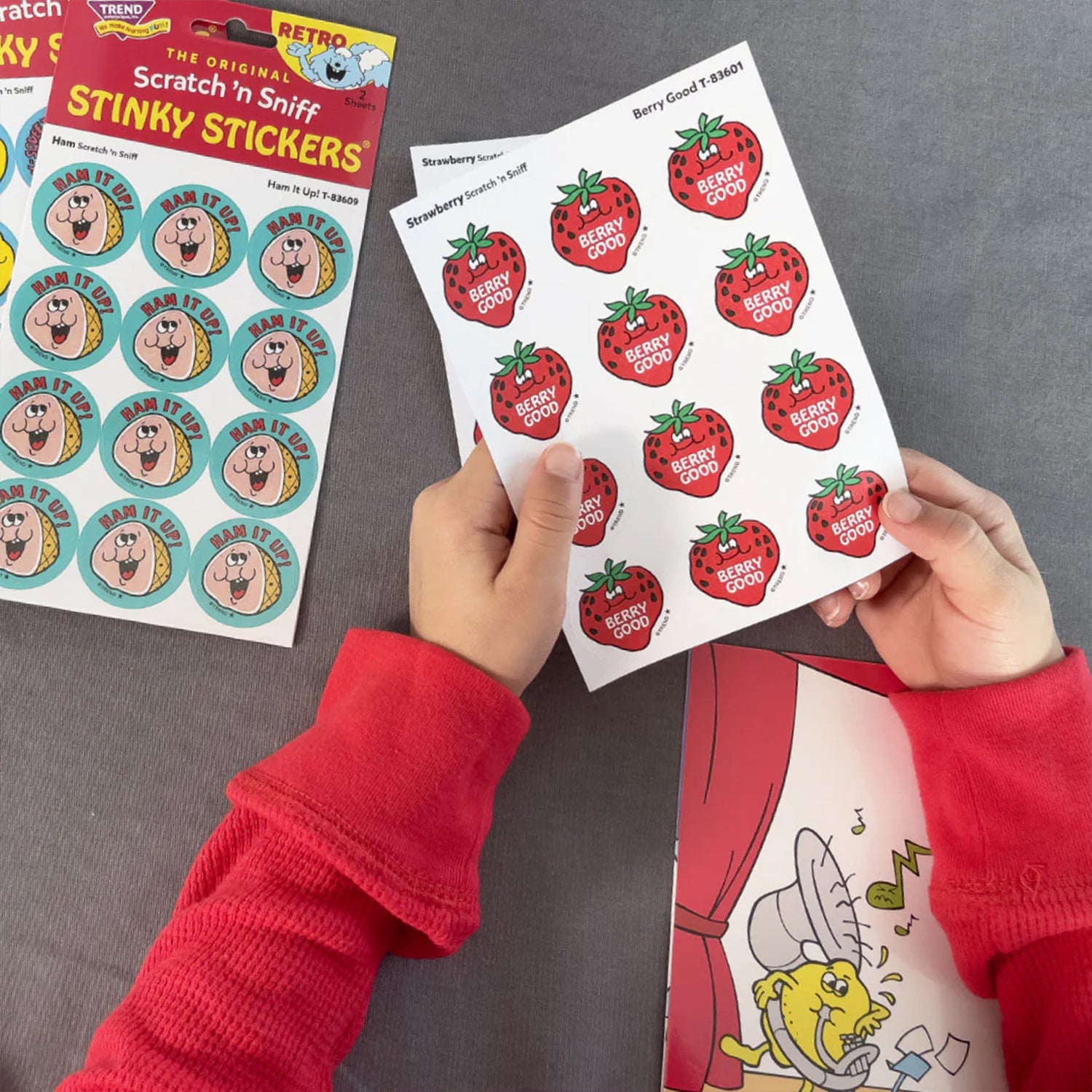 Berry Good/Strawberry Scented Stickers, Pack of 24