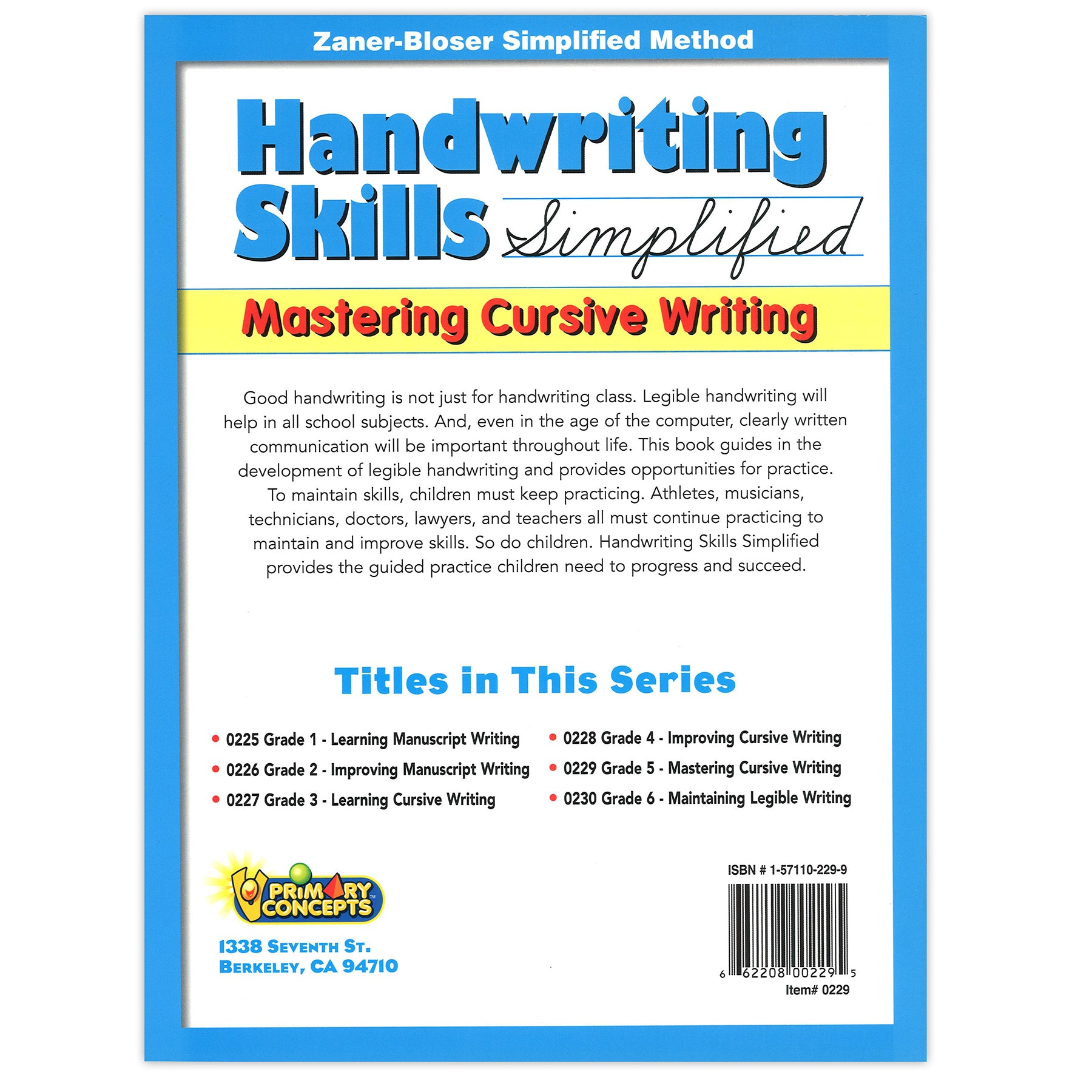 Handwriting Skills Simplified Book: Mastering Cursive Writing