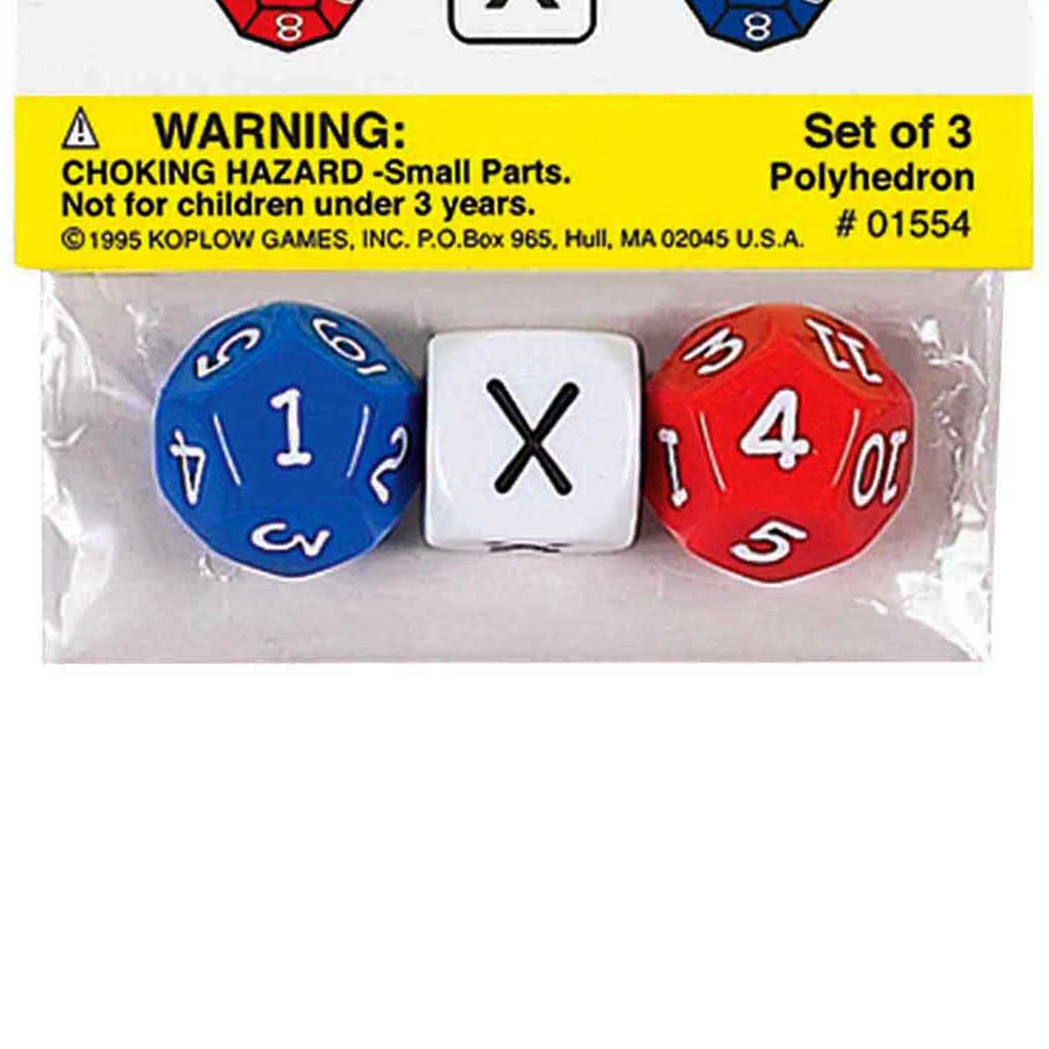 Intermediate Multiplication Dice, Pack of 3