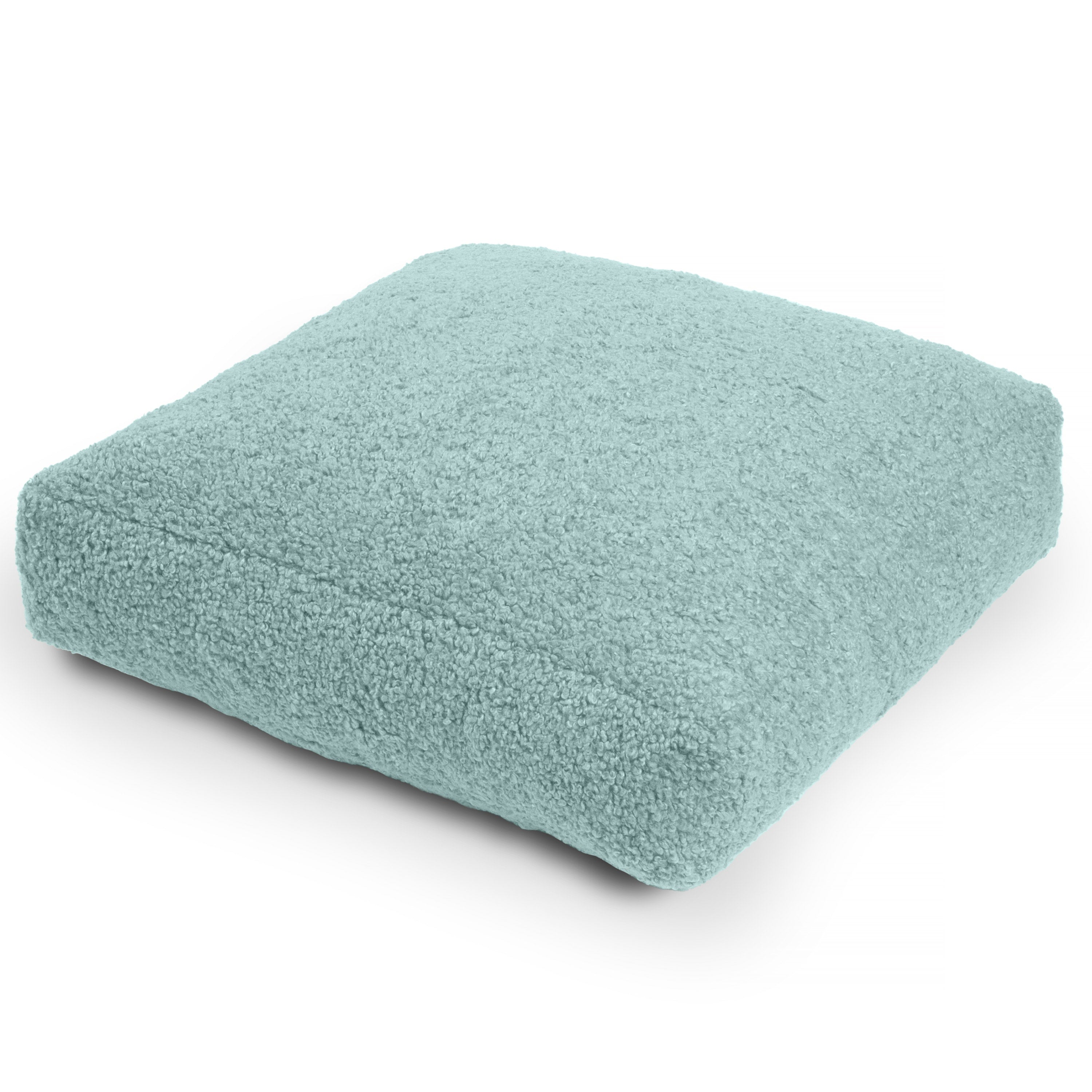 Jaxx Brio Large Décor Floor Pillow/Meditation Yoga Cushion, Shearling Faux Lamb, Mineral Green