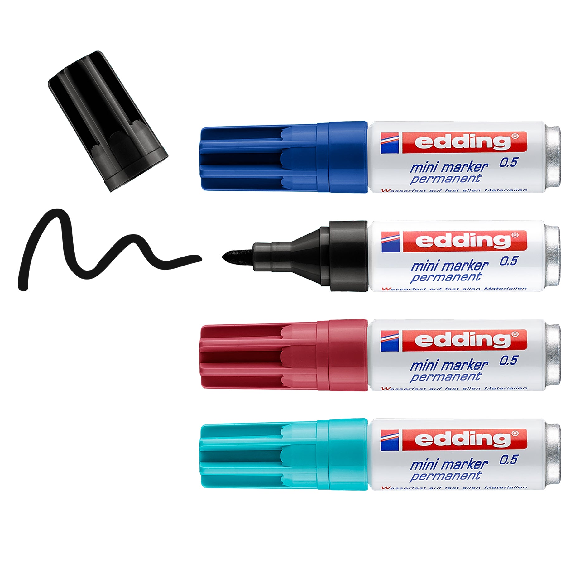 edding 0.5 Mini Permanent Marker - Set of 4 - Assorted