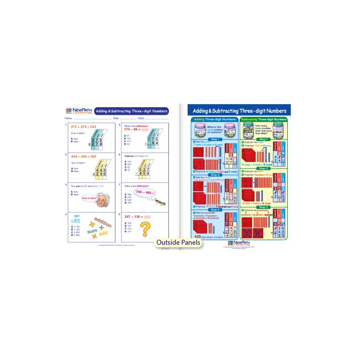 Adding & Subtracting 3-Digit Numbers Visual Learning Guide - Grades 3 - 5