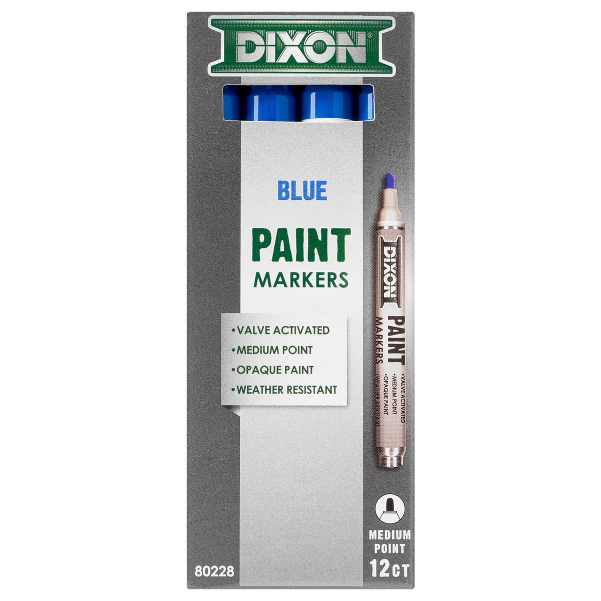 PAINT MARKERS MED TIP 12CT BLUE