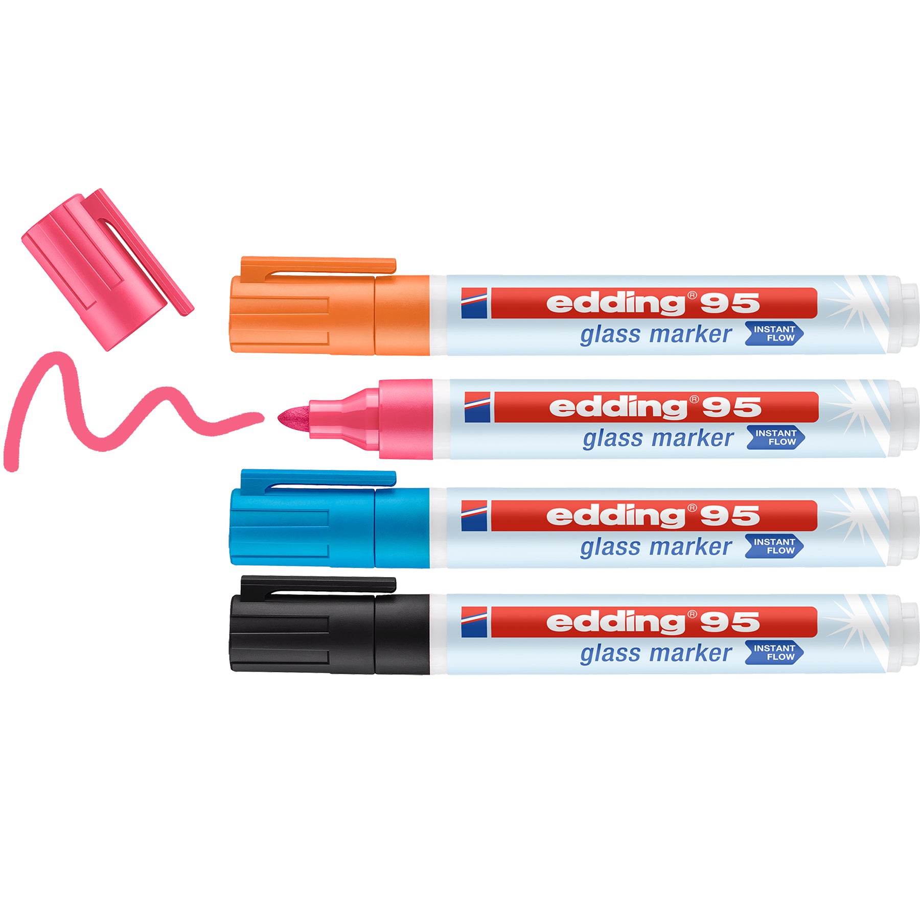 edding 95 Glass Marker - Set of 4 - Assorted