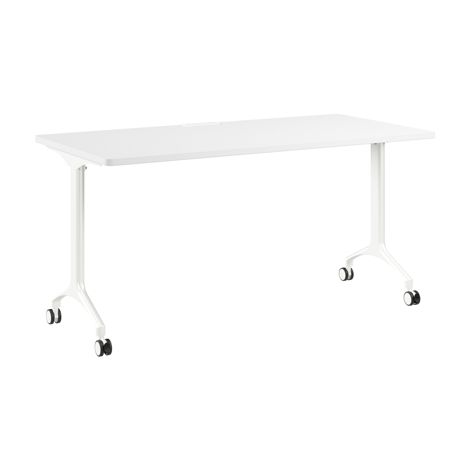 Bush Business Furniture Synergy 60-inch Rectangle Modular Office Conference Table in White - 59.45" Width x 29.37" Depth x 29.62" Height
