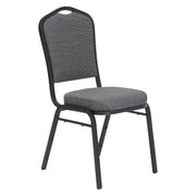 NPS® 9300 Series Deluxe Fabric Upholstered Stack Chair, Surface Color: Natural Greystone, Frame Color: Black Sandtex