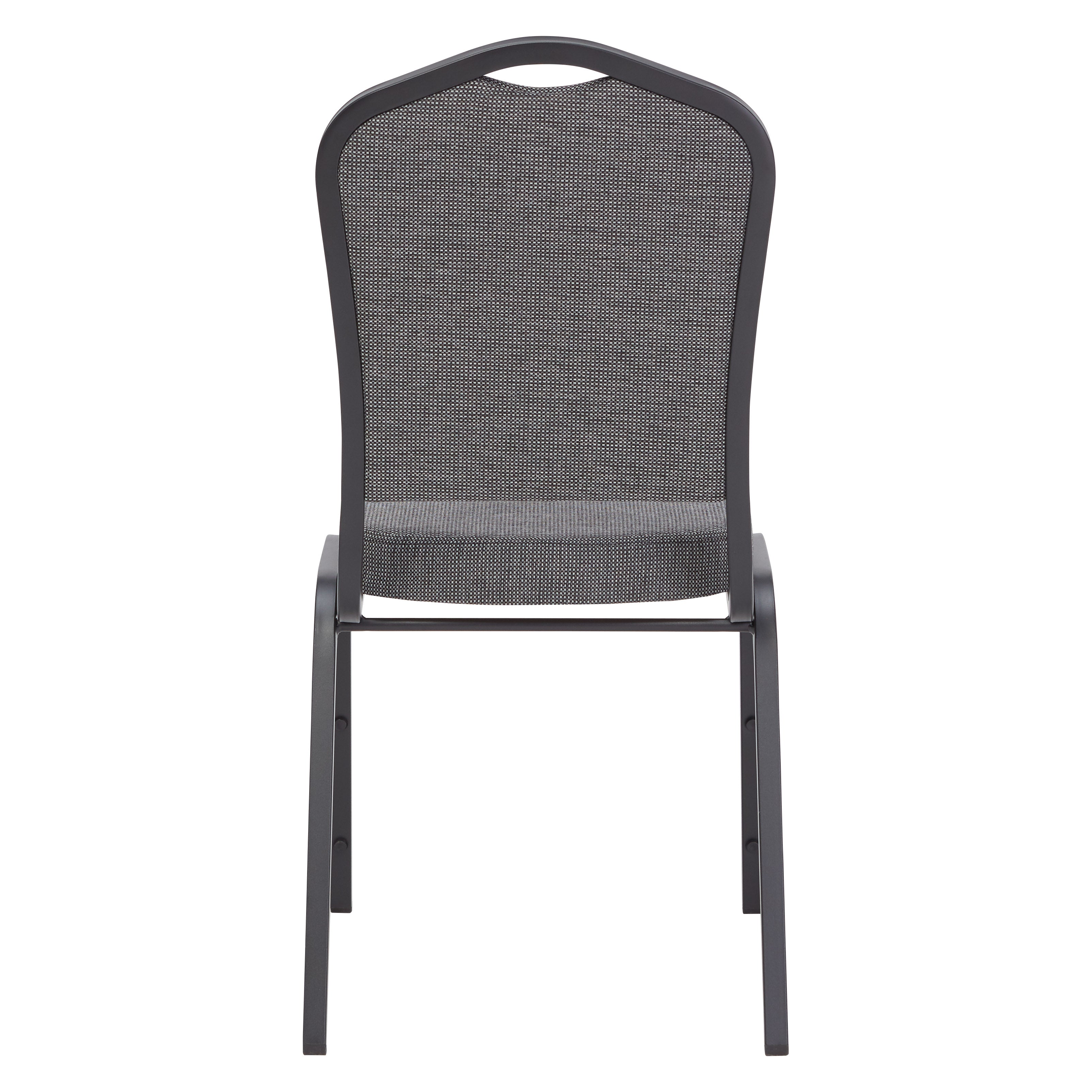 NPS® 9300 Series Deluxe Fabric Upholstered Stack Chair, Surface Color: Natural Greystone, Frame Color: Black Sandtex