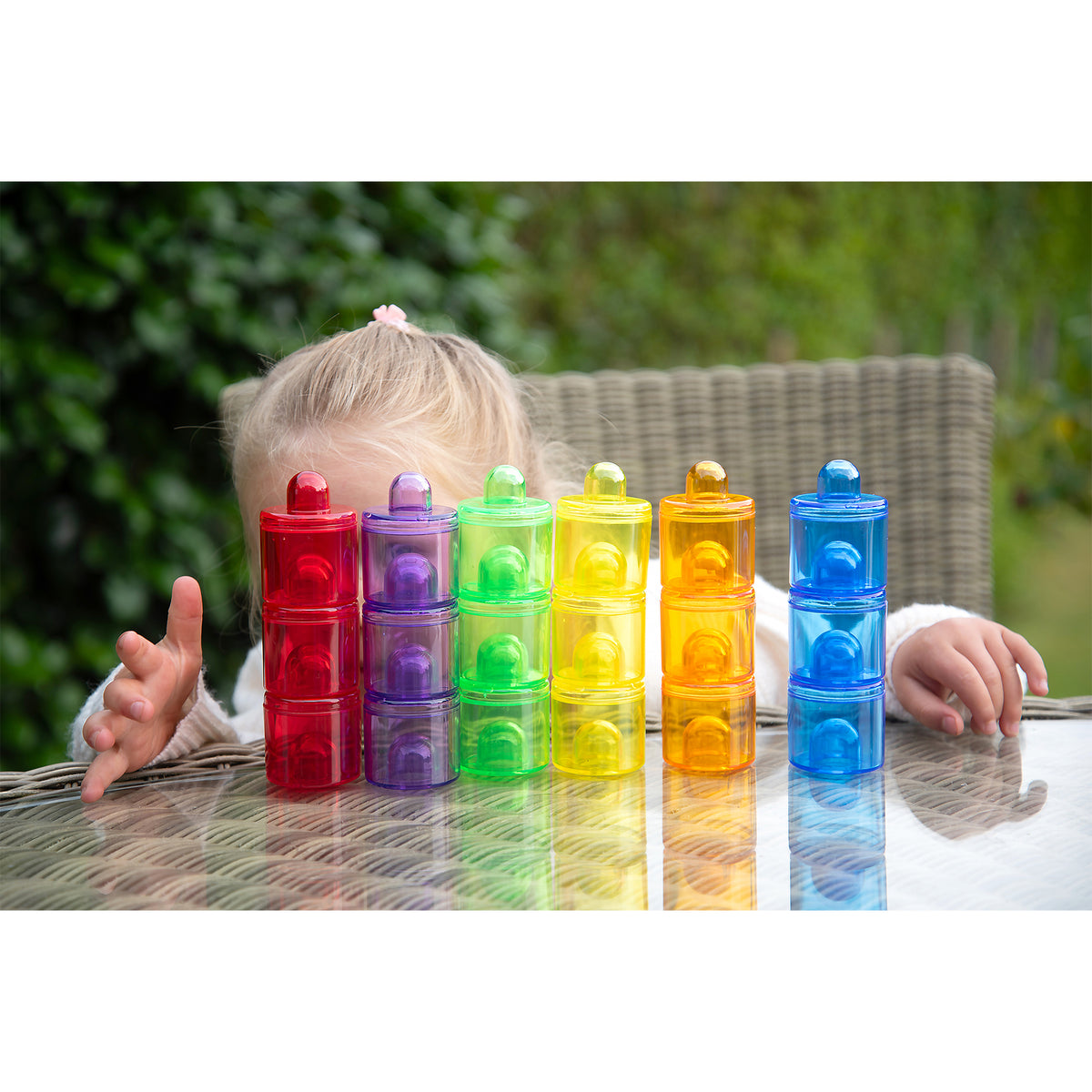TRANSLUCENT COLOR POTS SET OF 18