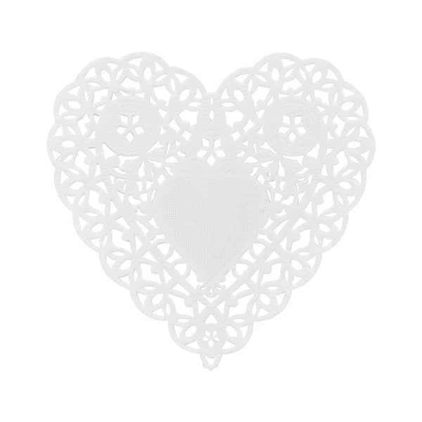 Doilies - Heart, 36 ct., 4" White