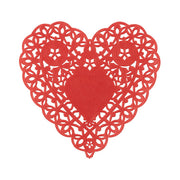 Doilies - Heart, 36 ct., 6" Red
