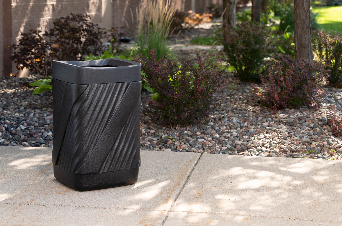 Receptacle Twist Can 38Gal Blk