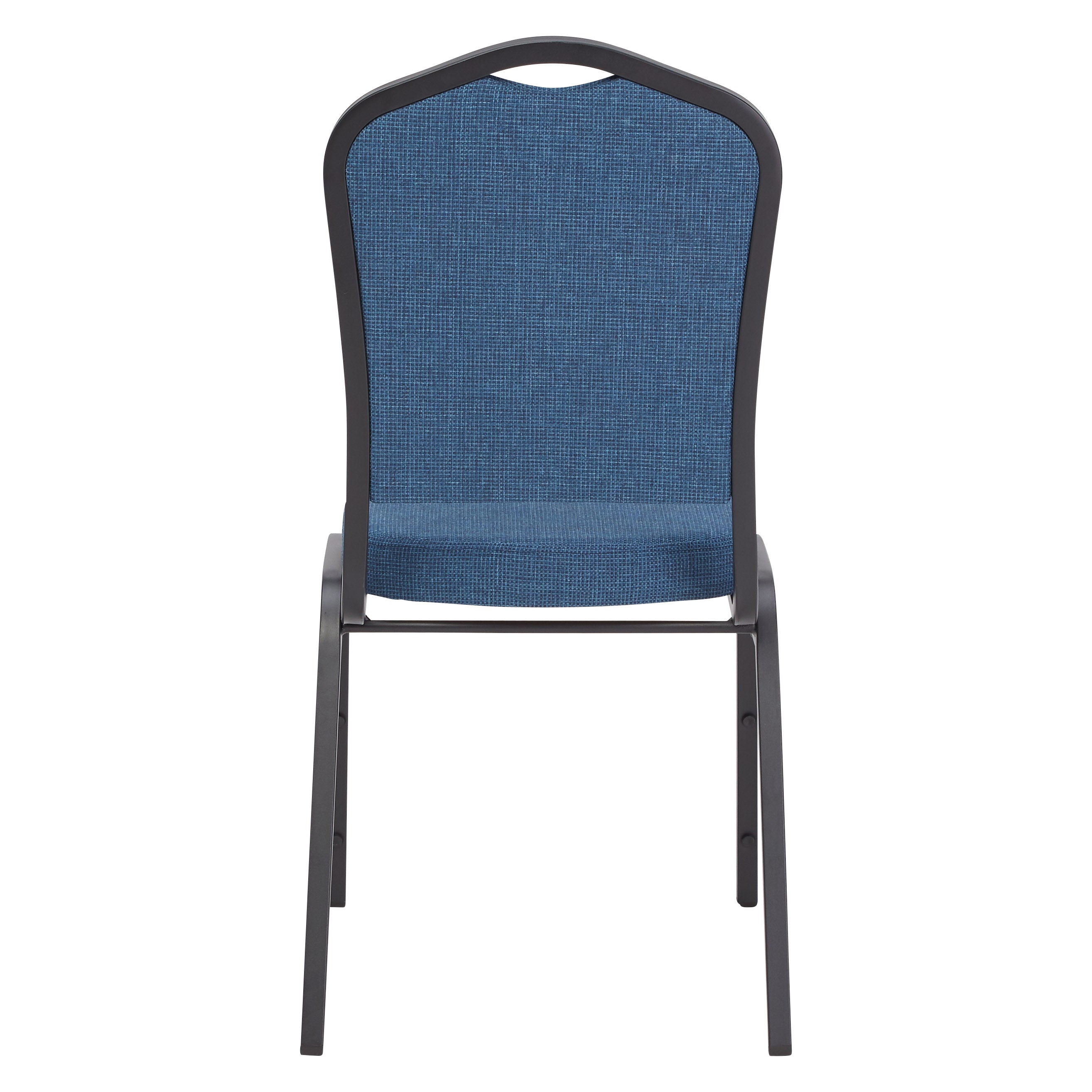 NPS® 9300 Series Deluxe Fabric Upholstered Stack Chair, Surface Color: Natural Blue, Frame Color: Black Sandtex