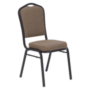 NPS® 9300 Series Deluxe Fabric Upholstered Stack Chair, Surface Color: Natural Taupe, Frame Color: Black Sandtex