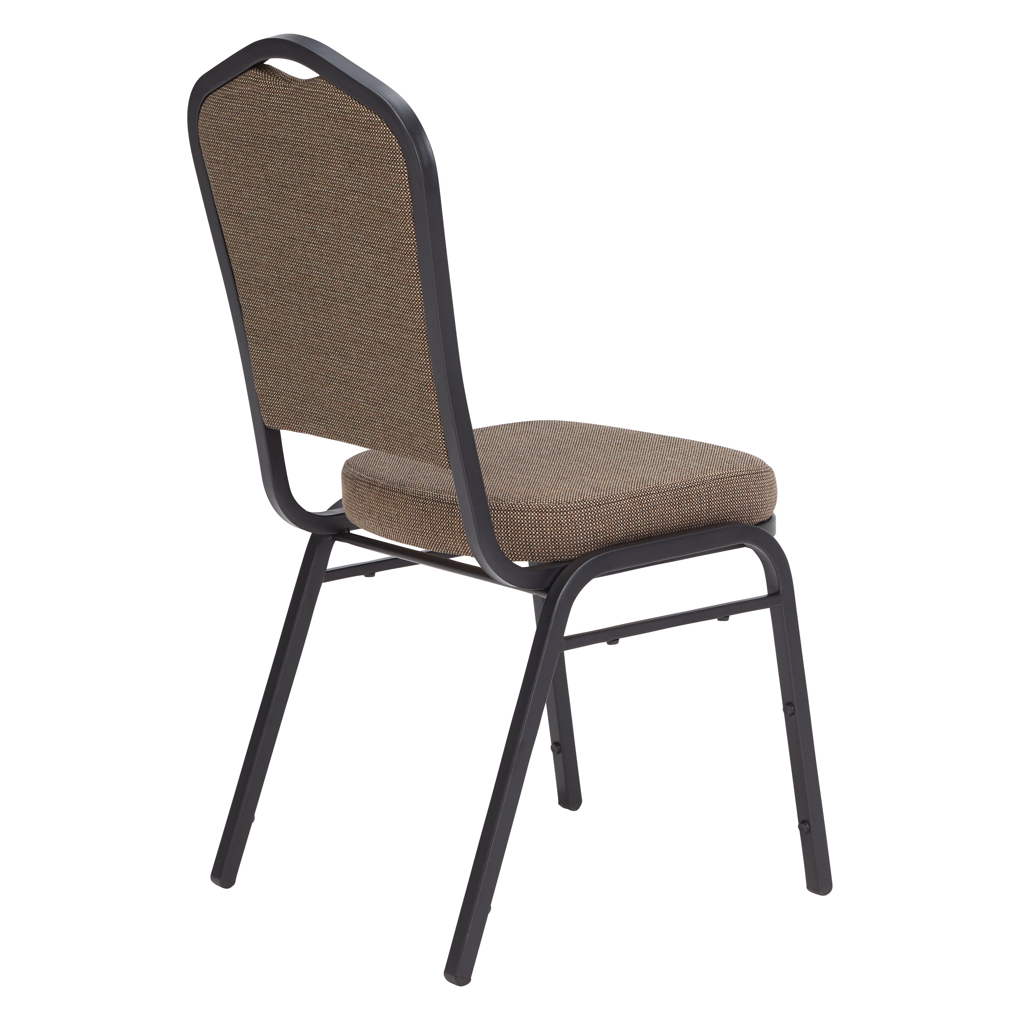NPS® 9300 Series Deluxe Fabric Upholstered Stack Chair, Surface Color: Natural Taupe, Frame Color: Black Sandtex