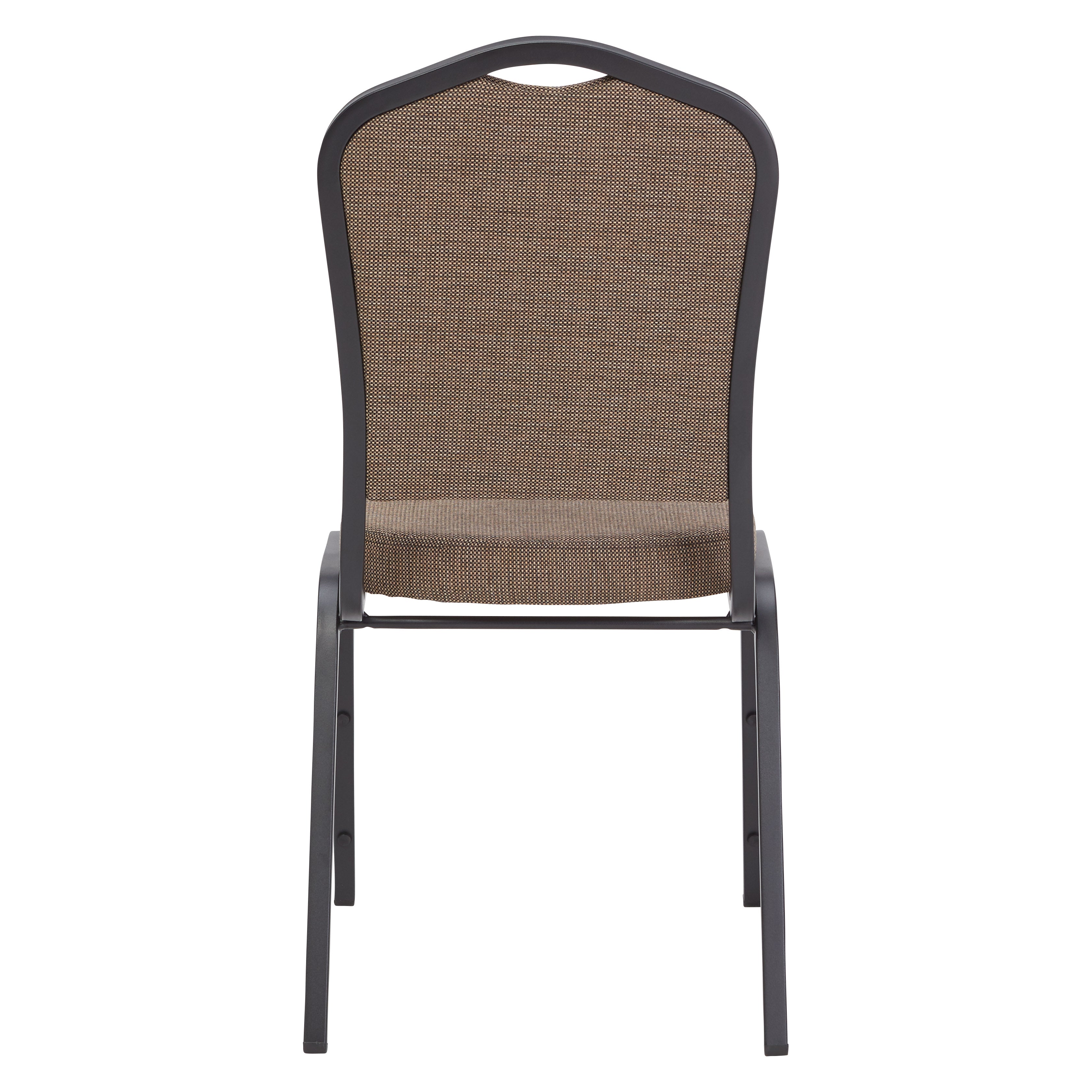 NPS® 9300 Series Deluxe Fabric Upholstered Stack Chair, Surface Color: Natural Taupe, Frame Color: Black Sandtex