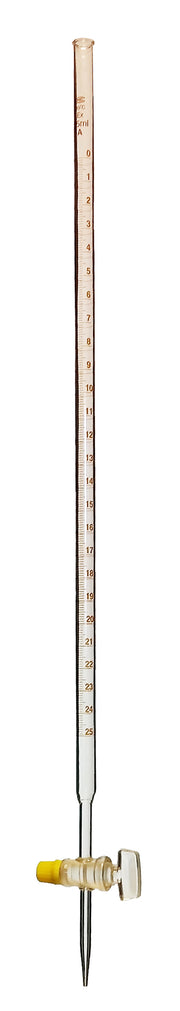 Burette Glass with Ground Glass Stopcock 25ml capacity.