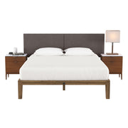Jaxx Panelist Modern Padded Headboard- Set of 2 Wall Mounted Panels (Each 22.5" x 38")- King Double Tall, Microvelvet Havana Brown
