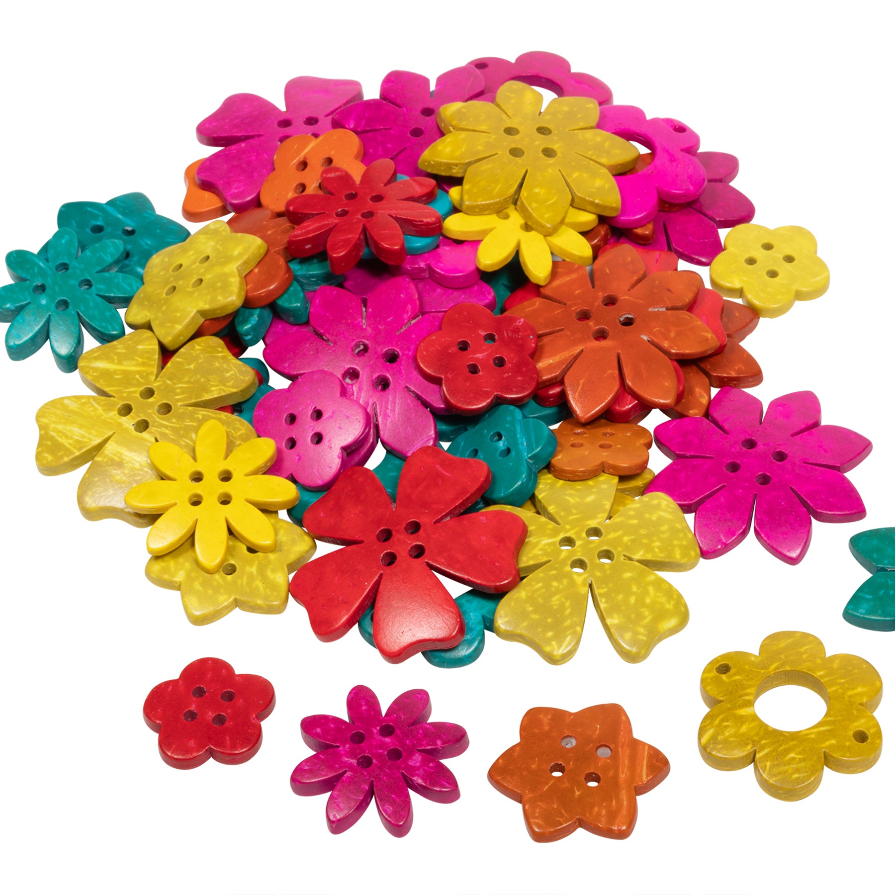 Coconut Flowers, Set of 50