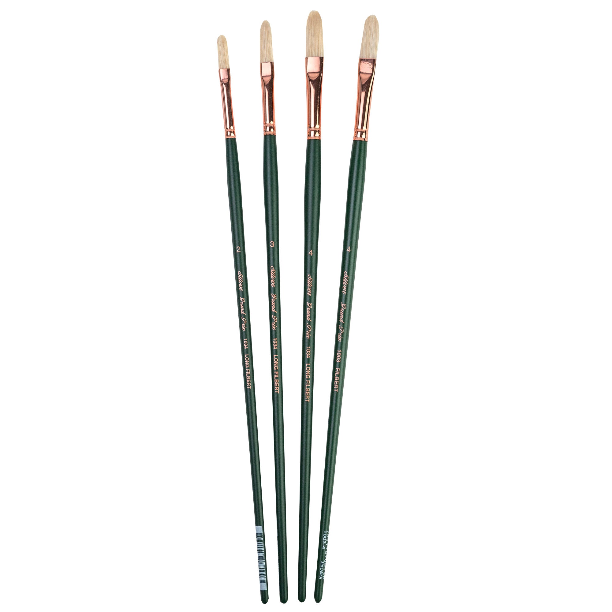 Grand Prix Long Filberts, 4 Brushes