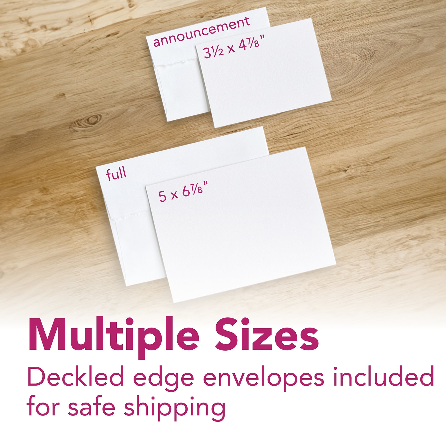 300 Series Bristol Cards & Envelopes, Full Size, 5x6.875 inch, 6 Pack