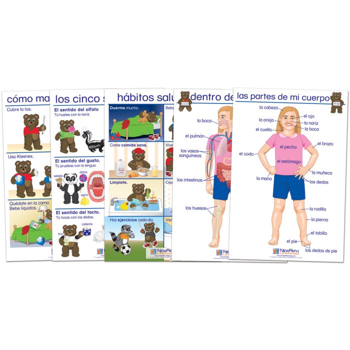 All About Me Bulletin Board Chart Set - Set of 5 - SPANISH