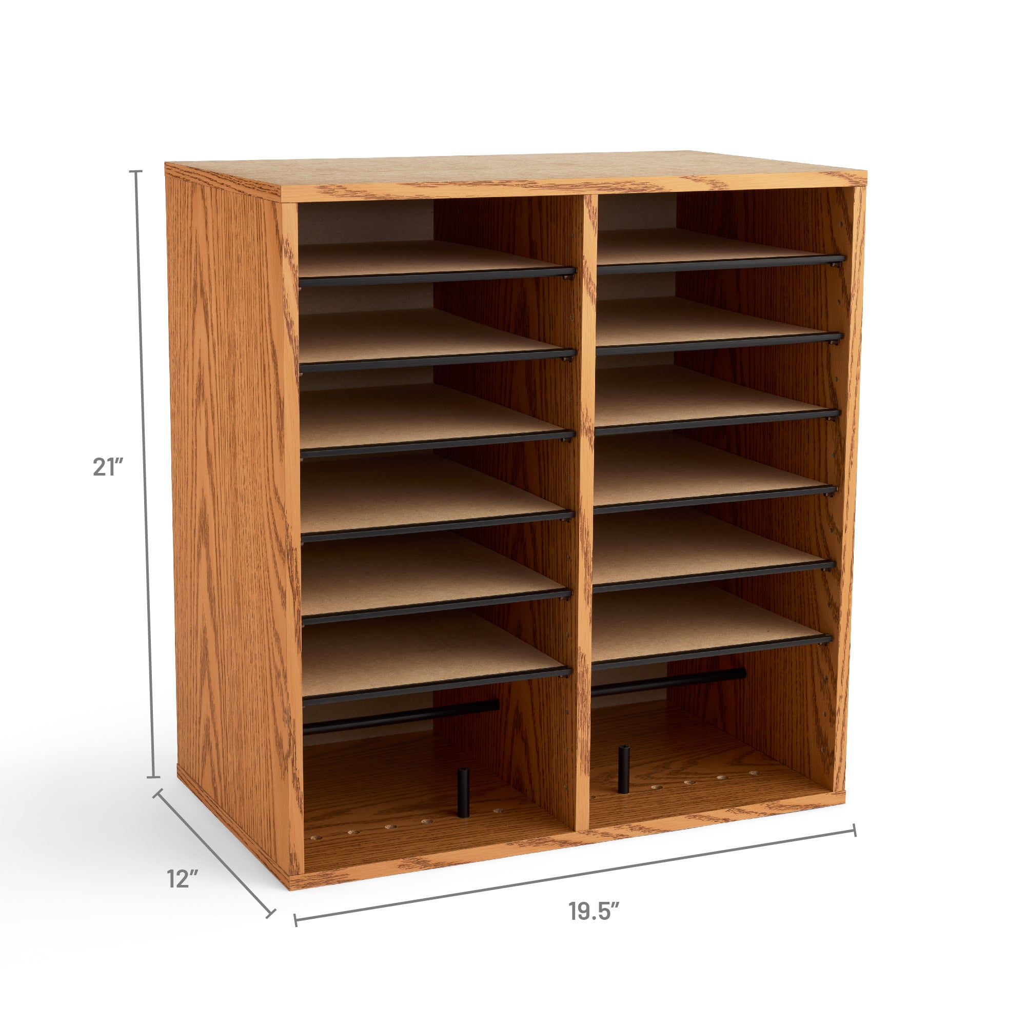 Orgnzr Wood Adj 16 Comp Mok
