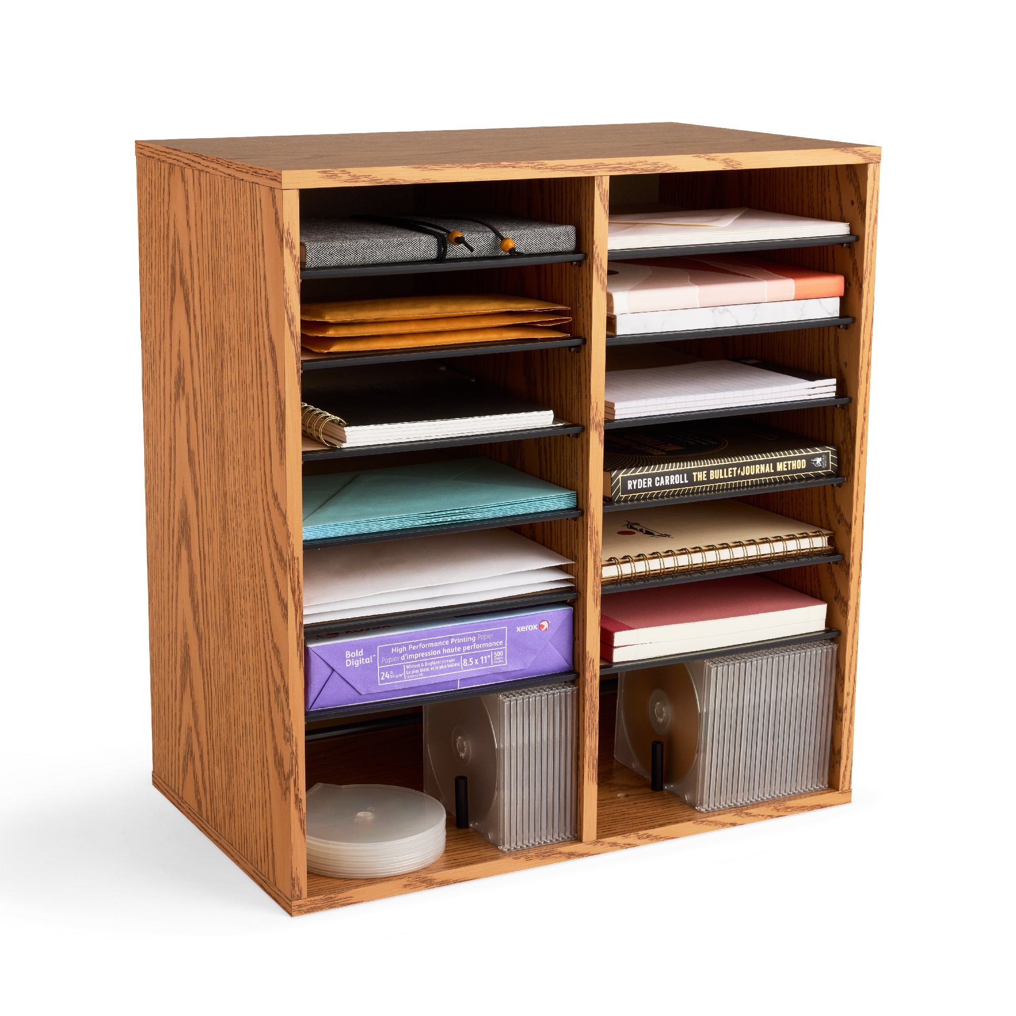 Orgnzr Wood Adj 16 Comp Mok
