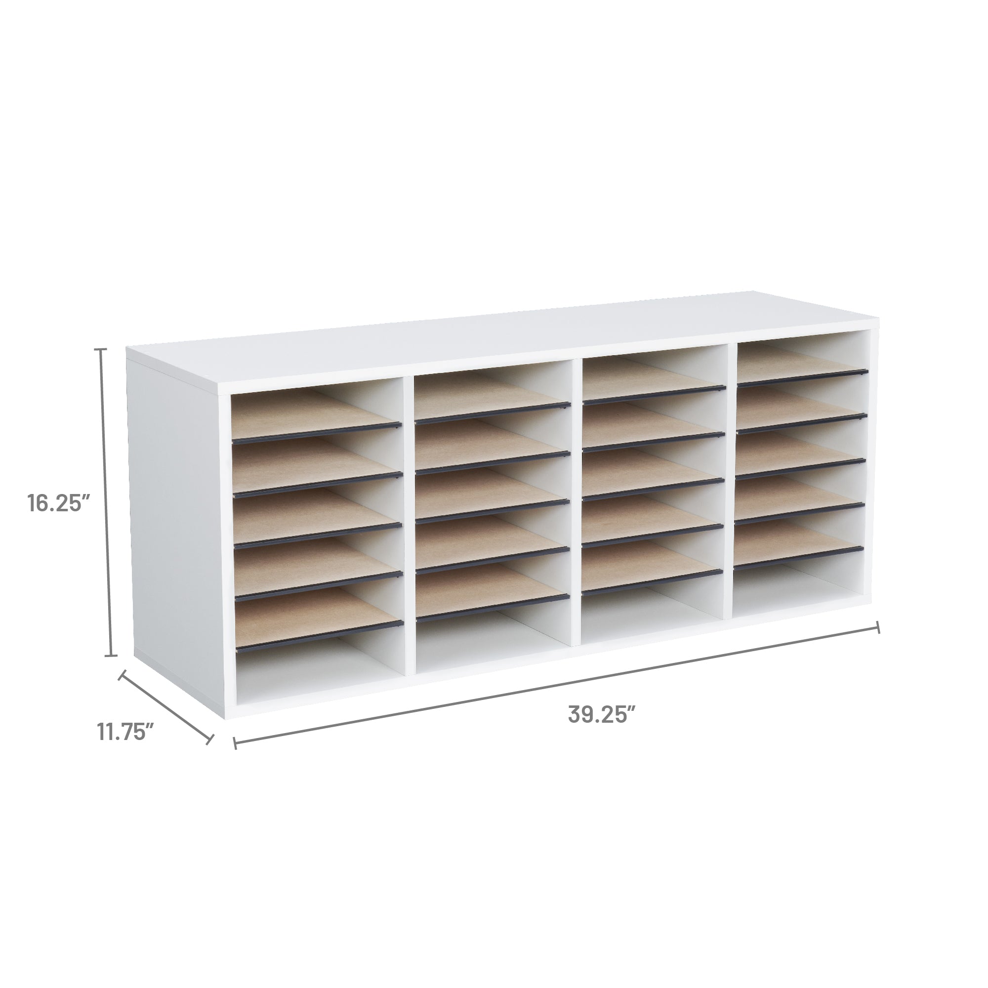 Orgnzr Wood Adj 24 Comp Gry