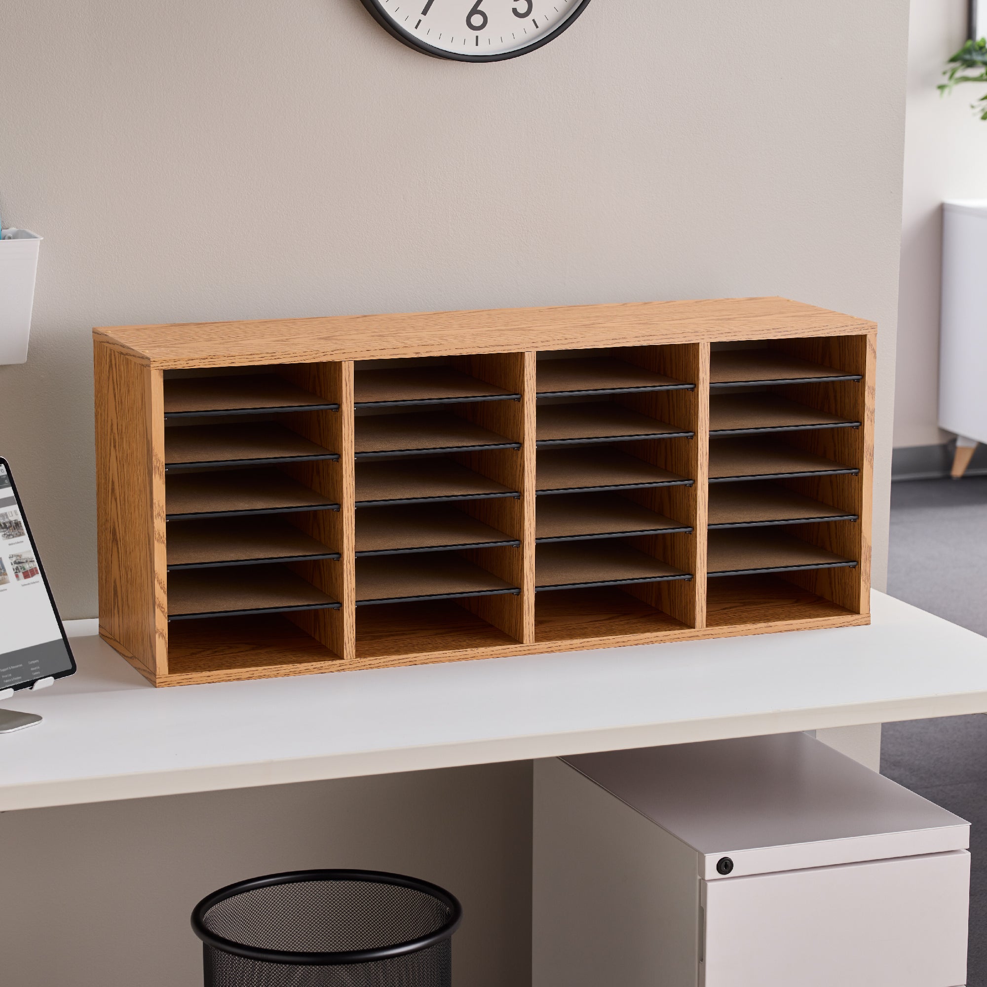 Orgnzr Wood Adj 24 Comp Mok