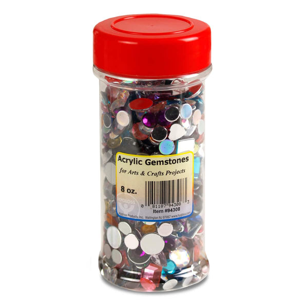 Multicolor Acrylic Gemstones - 8 oz.