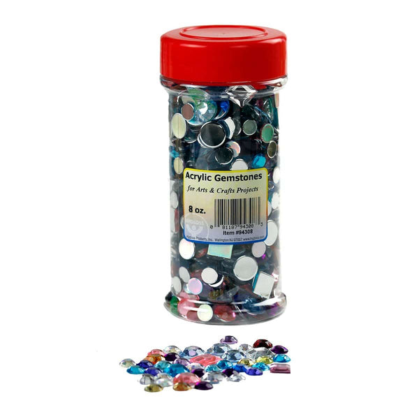 Multicolor Acrylic Gemstones - 8 oz.