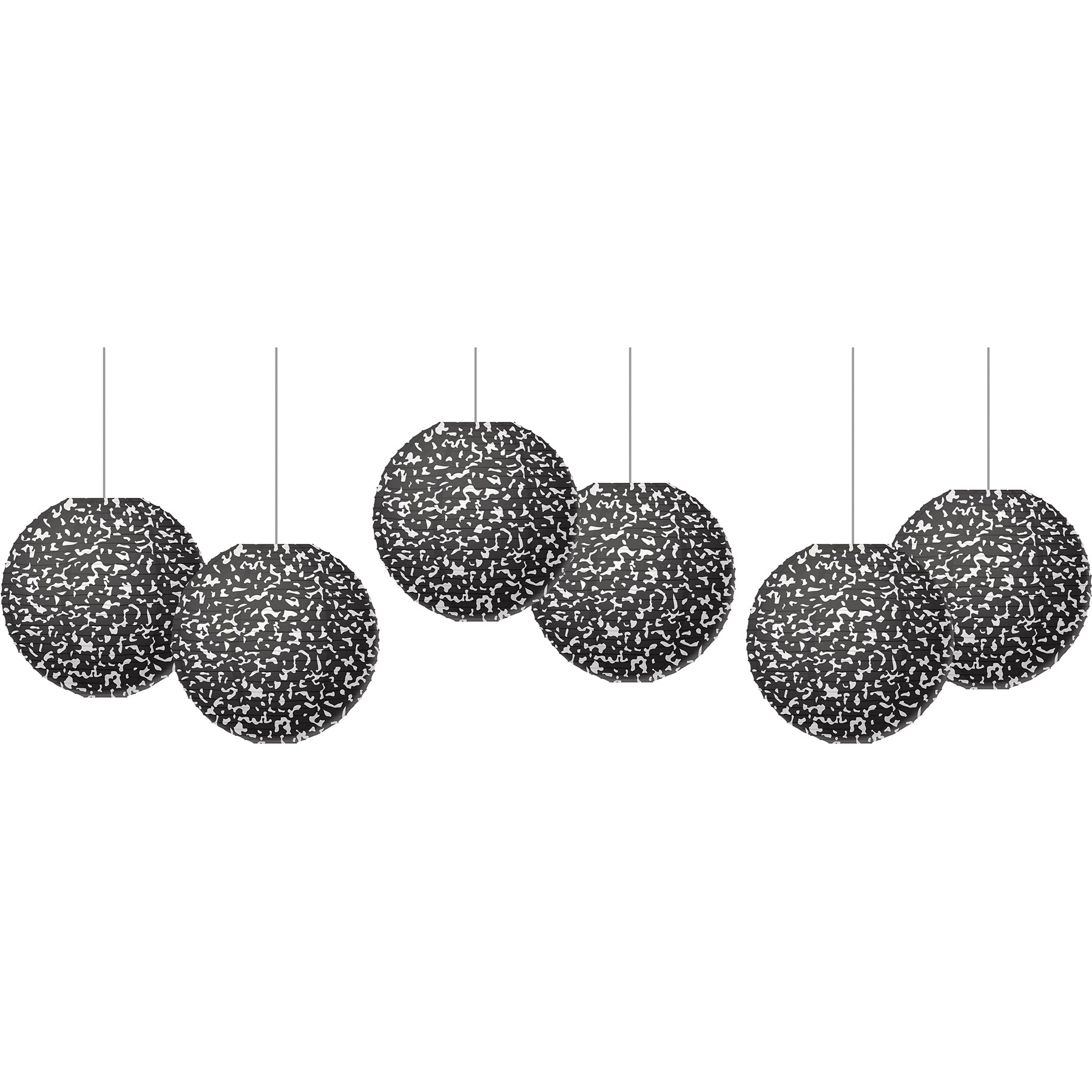 Composition 8" Hanging Paper Lanterns, Pack of 6