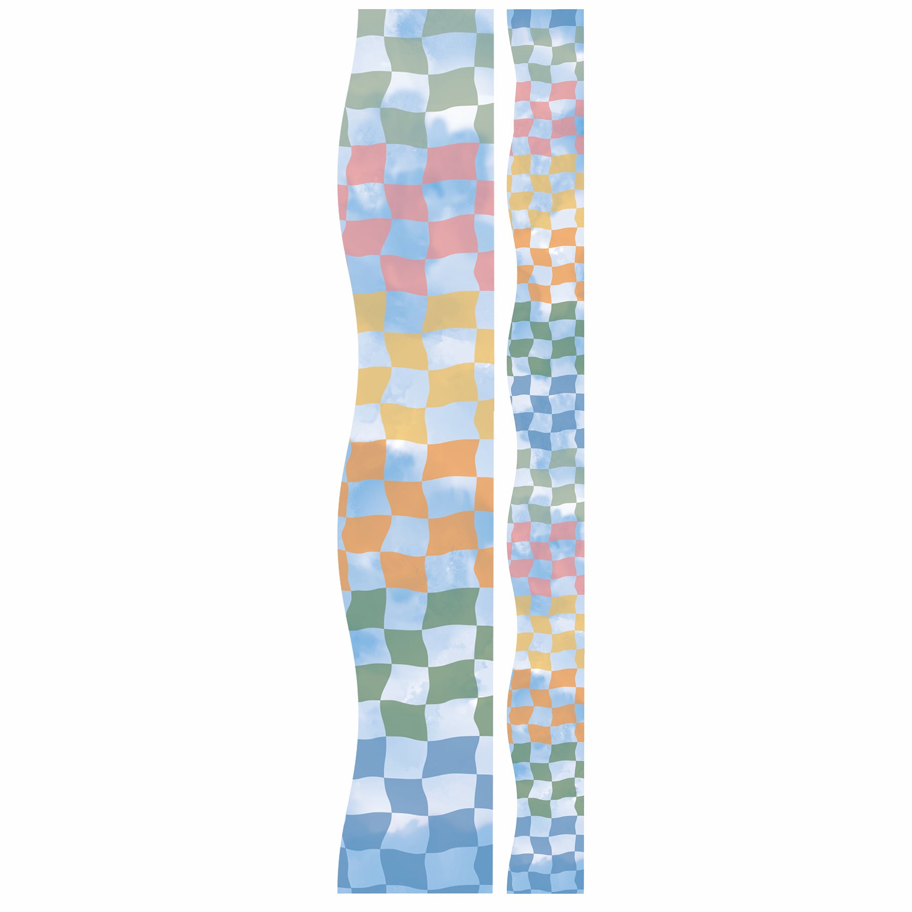 Rainbow Checkered Sky Extra Wide Deco Trim, 37 Feet Per Pack, 3 Packs