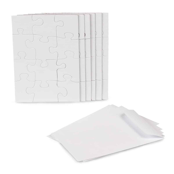 Color and Mail Puzzle - 6 ct, 5"x7" Puzzles & Envelopes, 12 pcs per puzzle