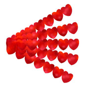 Sticker Strips - 35 per pack - 2" Metallic Hearts, 5 Strips of Red Hearts