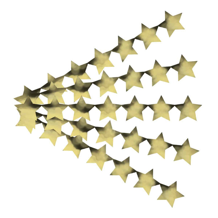 Sticker Strips - 35 per pack - 2" Metallic Stars, 5 Strips of Gold Stars