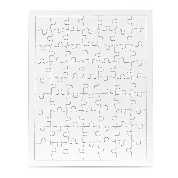 Color Your Own Puzzles - 6 ct, Rectangular, Frame 6.5"x9.5",  Puzzle 5.5"x8.25", 35 pcs per puzzle