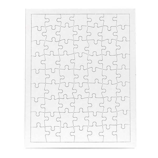 Color Your Own Puzzles - 6 ct, Rectangular, Frame 6.5"x9.5",  Puzzle 5.5"x8.25", 35 pcs per puzzle