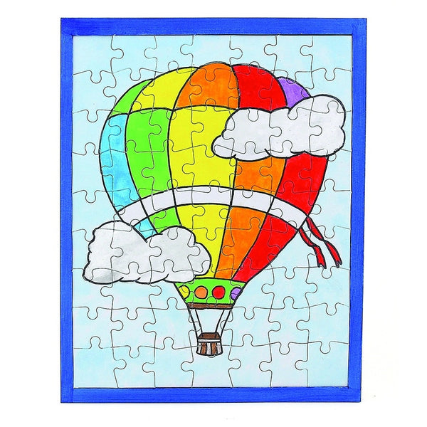 Color Your Own Puzzles - 6 ct, Rectangular, Frame 6.5"x9.5",  Puzzle 5.5"x8.25", 35 pcs per puzzle