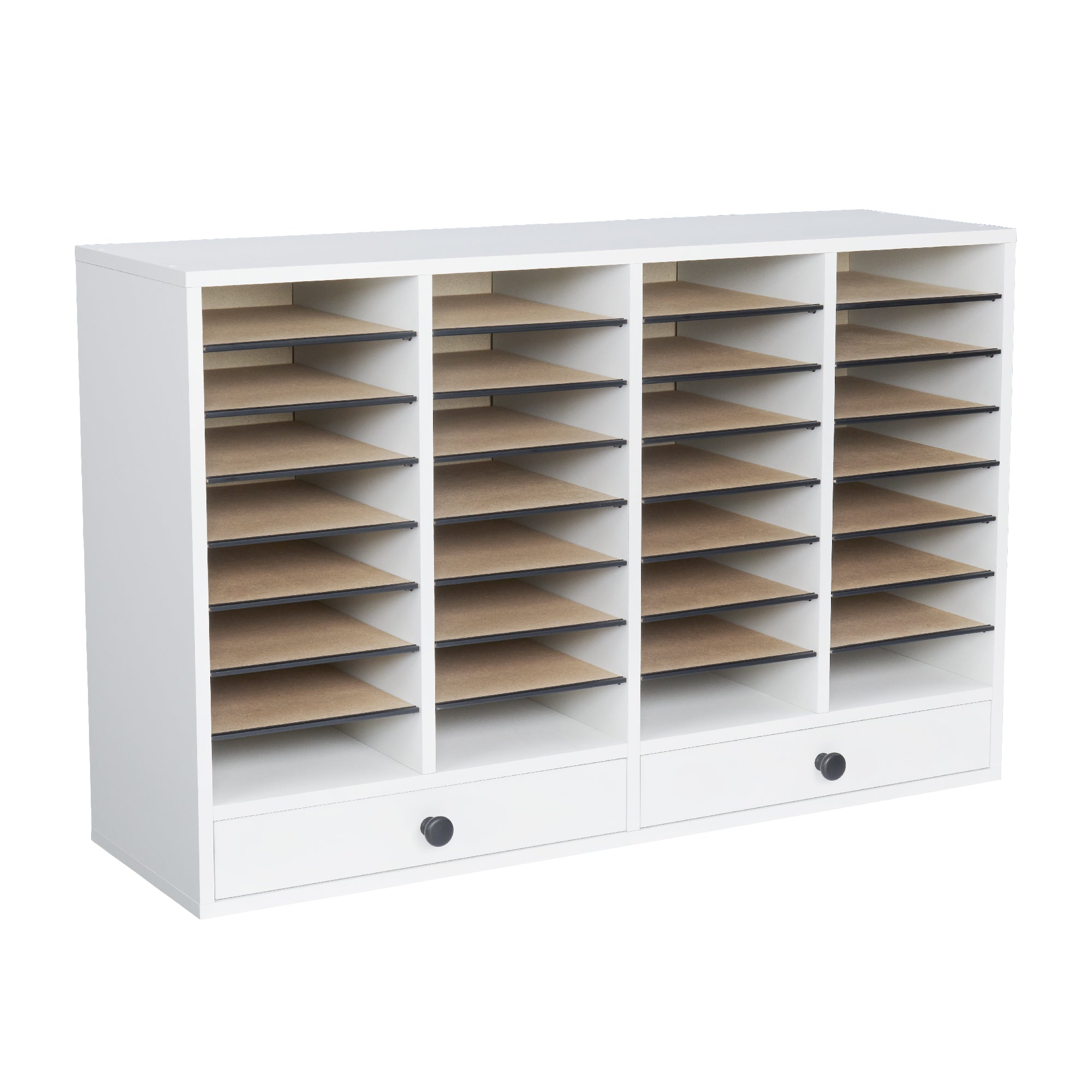 Orgnzr Wood W Drwr 32 Comp Gry