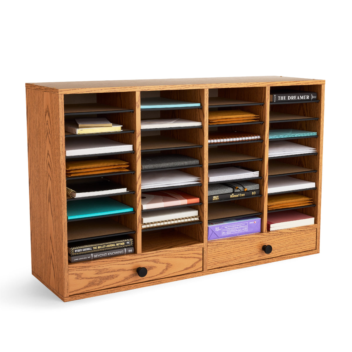 Orgnzr Wood W Drwr 32 Comp Mok