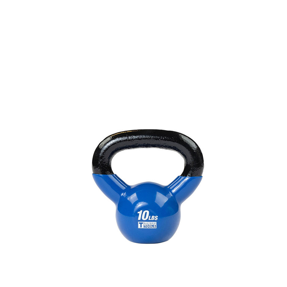 Vinyl Coated Kettlebell, 10Lb Blue