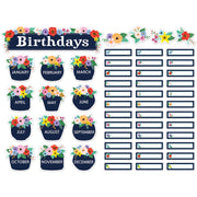 Wildflowers Birthdays Mini Bulletin Board Set, 53 Pieces